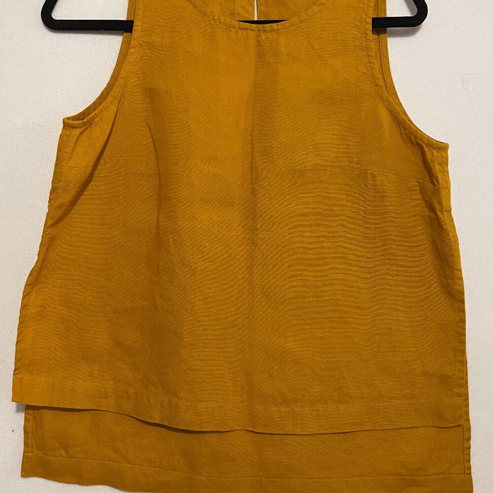 notPERFECTLINEN Gold high/low Bay Top